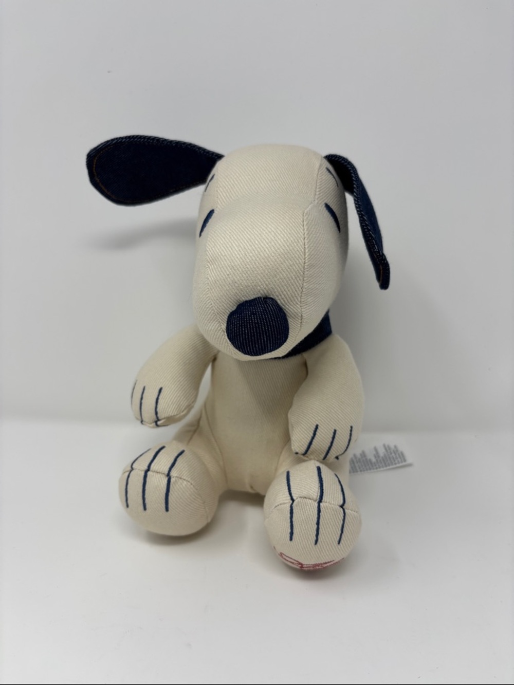 American Eagle Snoopy Cream and Navy Plush Dog Toy - Soft Puppy Stuffed Animal